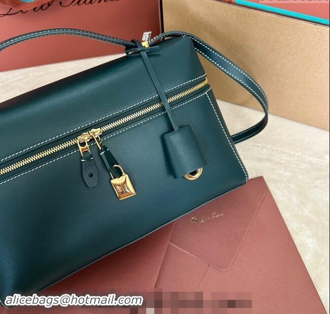 Low Cost Loro Piana Extra Pocket Pouch L27 in Smooth Calfskin 7130 Dark Green 2024