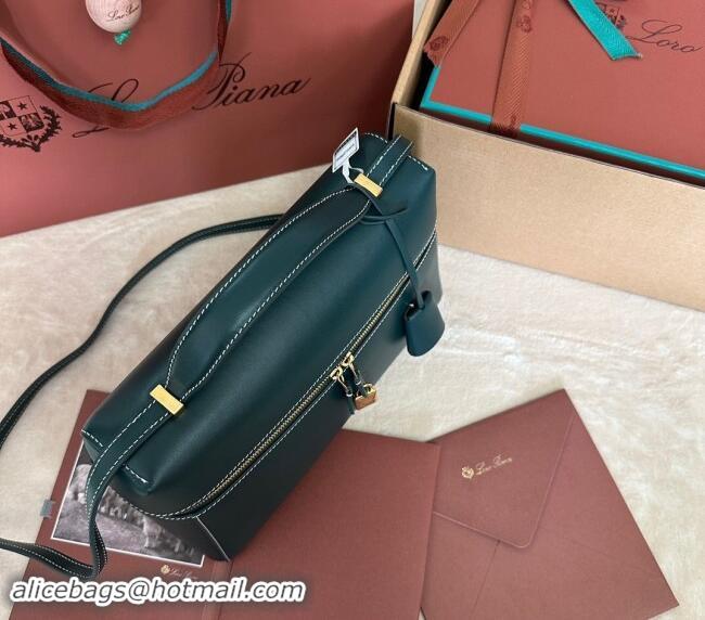 Low Cost Loro Piana Extra Pocket Pouch L27 in Smooth Calfskin 7130 Dark Green 2024