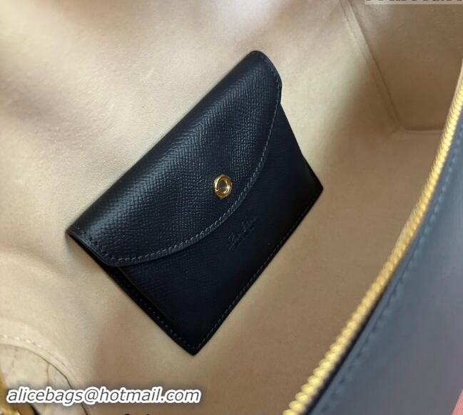 Famous Brand Loro Piana Extra Pocket Pouch L27 in Palm-Grained Calfskin 7130 Dark Blue 2024