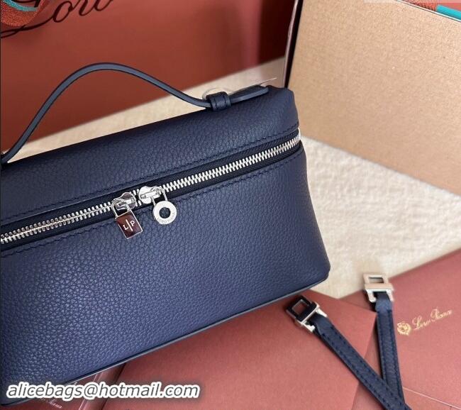 Well Crafted Loro Piana LP Extra Pocket Pouch L19 in Grained Calfskin 0802 Midnight Blue 2024