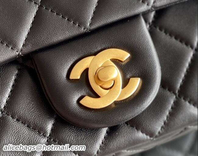 Promotional Chanel Lambskin Small Flap Bag with Gold-Tone Metal Ball Chain AS1787 Black 2024 Top Quality