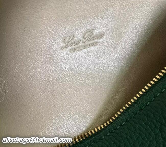 Promotional Loro Piana LP Extra Pocket Pouch L19 in Grained Calfskin 0802 Forest Leaf Green 2024