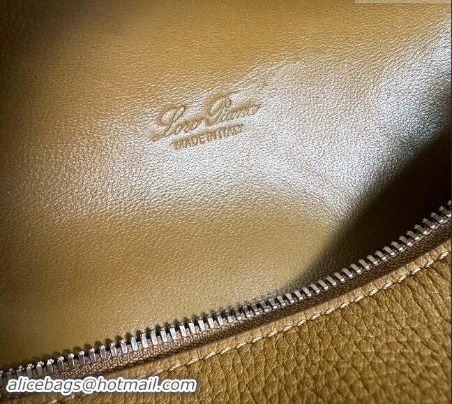 Super Quality Loro Piana LP Extra Pocket Pouch L19 in Grained Calfskin 0802 Thicket Brown 2024