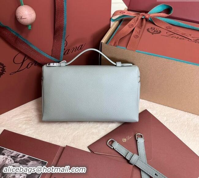 Shop Promotional Loro Piana LP Extra Pocket Pouch L19 in Grained Calfskin 0802 Dusty Green 2024