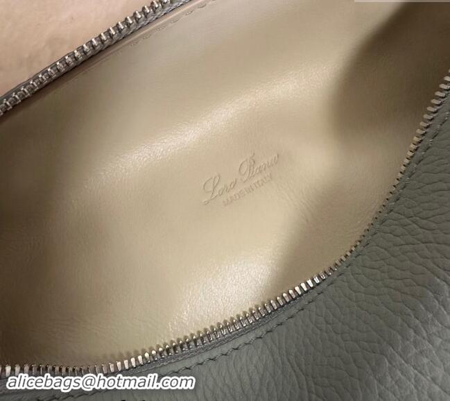 Shop Promotional Loro Piana LP Extra Pocket Pouch L19 in Grained Calfskin 0802 Dusty Green 2024