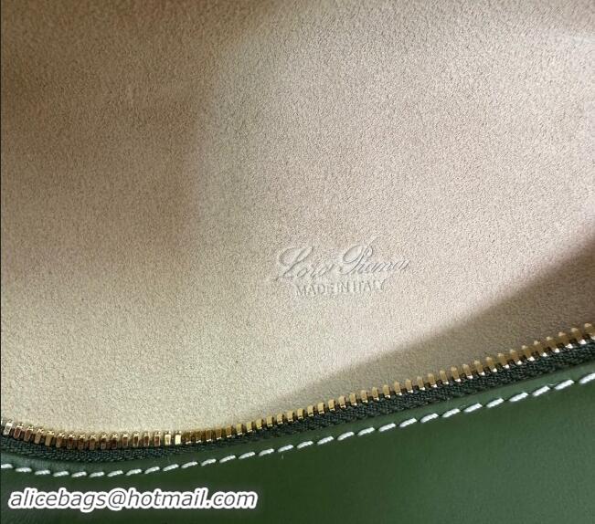 Promotional Loro Piana LP Extra Pocket Pouch L19 in Smooth Calfskin 0802 Moss Green 2024