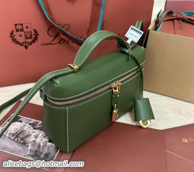 Promotional Loro Piana LP Extra Pocket Pouch L19 in Smooth Calfskin 0802 Moss Green 2024