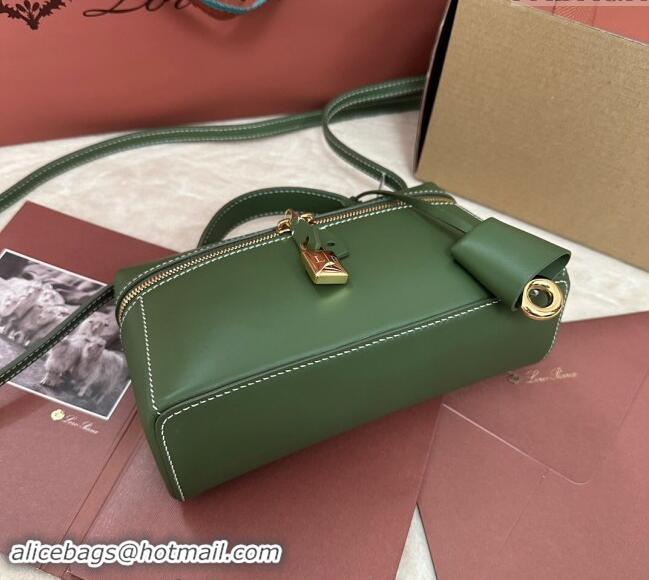 Promotional Loro Piana LP Extra Pocket Pouch L19 in Smooth Calfskin 0802 Moss Green 2024