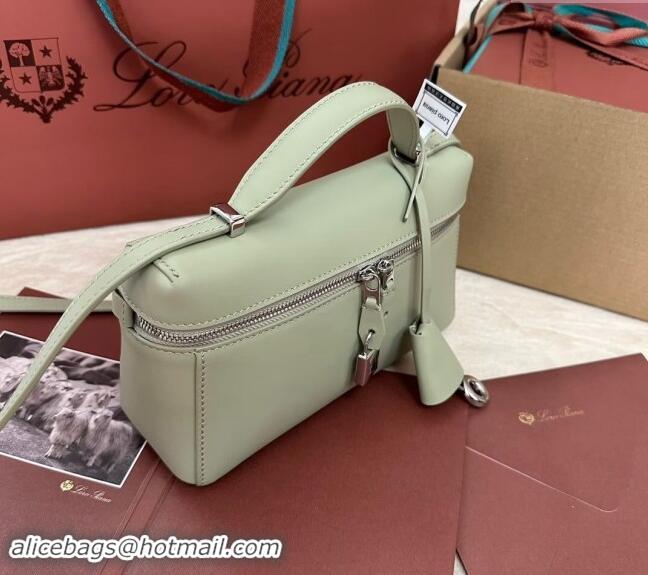 Grade Quality Loro Piana LP Extra Pocket Pouch L19 in Smooth Calfskin 0802 Light Mustard Green 2024