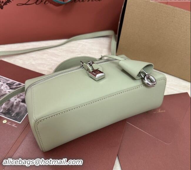 Grade Quality Loro Piana LP Extra Pocket Pouch L19 in Smooth Calfskin 0802 Light Mustard Green 2024