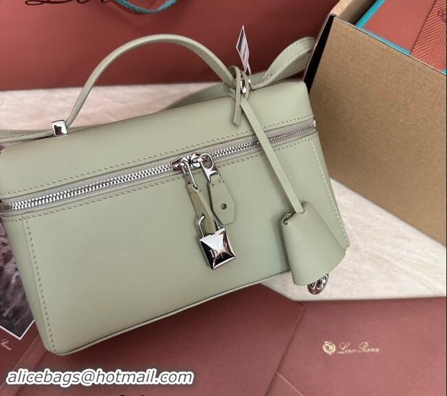 Grade Quality Loro Piana LP Extra Pocket Pouch L19 in Smooth Calfskin 0802 Light Mustard Green 2024