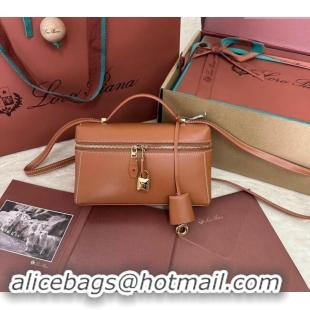 Trendy Design Loro Piana LP Extra Pocket Pouch L19 in Smooth Calfskin 0802 Tan Brown 2024