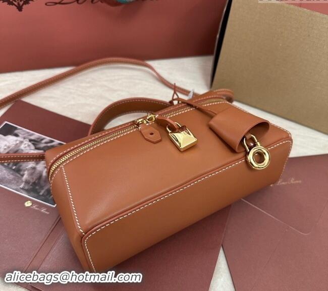 Trendy Design Loro Piana LP Extra Pocket Pouch L19 in Smooth Calfskin 0802 Tan Brown 2024