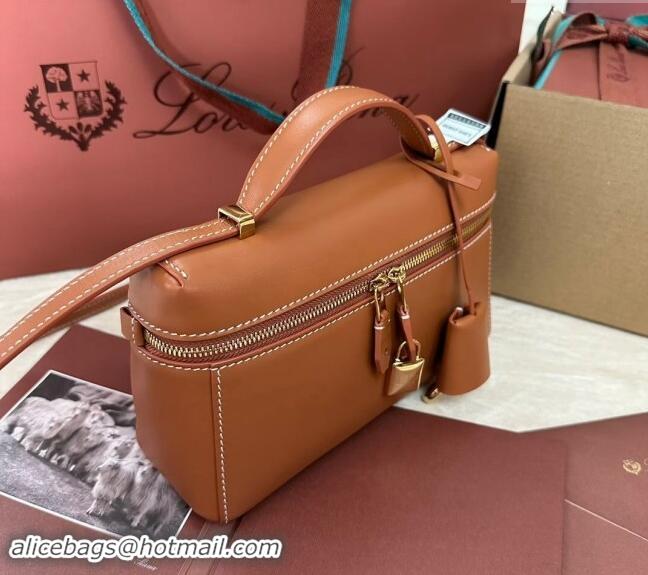 Trendy Design Loro Piana LP Extra Pocket Pouch L19 in Smooth Calfskin 0802 Tan Brown 2024