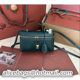 Best Price Loro Piana LP Extra Pocket Pouch L19 in Smooth Calfskin 0802 Dark Green 2024