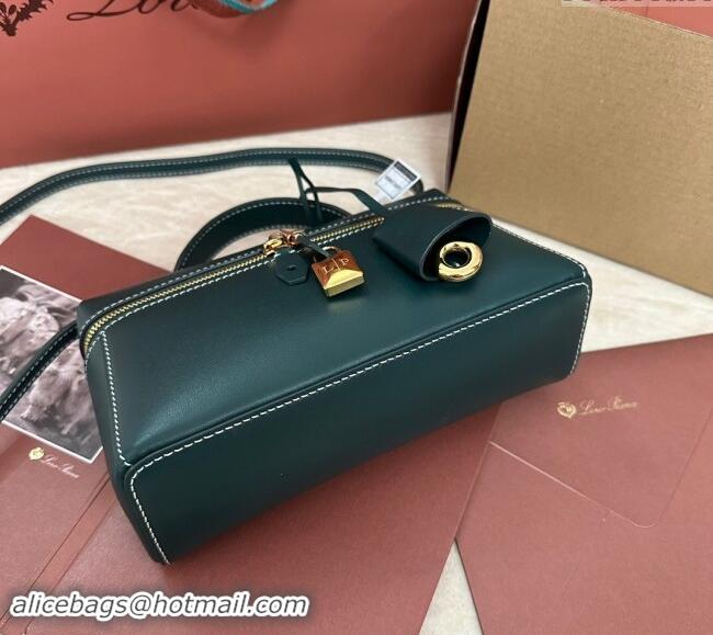 Best Price Loro Piana LP Extra Pocket Pouch L19 in Smooth Calfskin 0802 Dark Green 2024