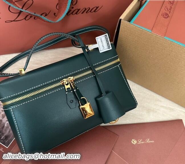 Best Price Loro Piana LP Extra Pocket Pouch L19 in Smooth Calfskin 0802 Dark Green 2024