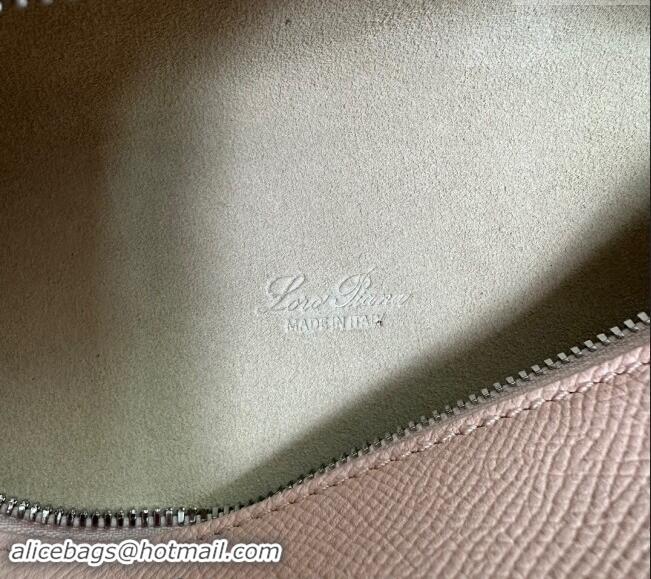 Most Popular Loro Piana LP Extra Pocket Pouch L19 in Palm-Grained Calfskin 0802 Nude Pink 2024