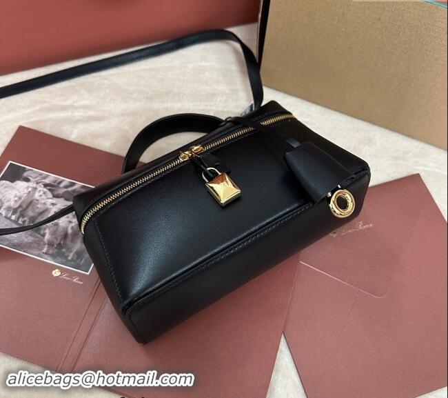 Grade Quality Loro Piana LP Extra Pocket Pouch L19 in Smooth Calfskin 0802 Black/Gold 2024