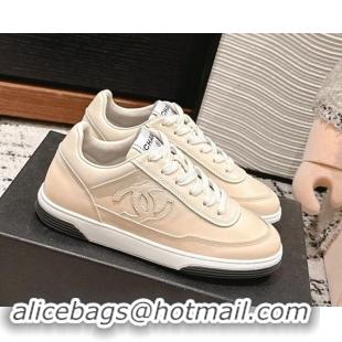 Purchase Chanel Printed Calfskin Sneakers Light Beige 120109