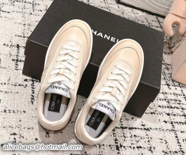 Purchase Chanel Printed Calfskin Sneakers Light Beige 120109