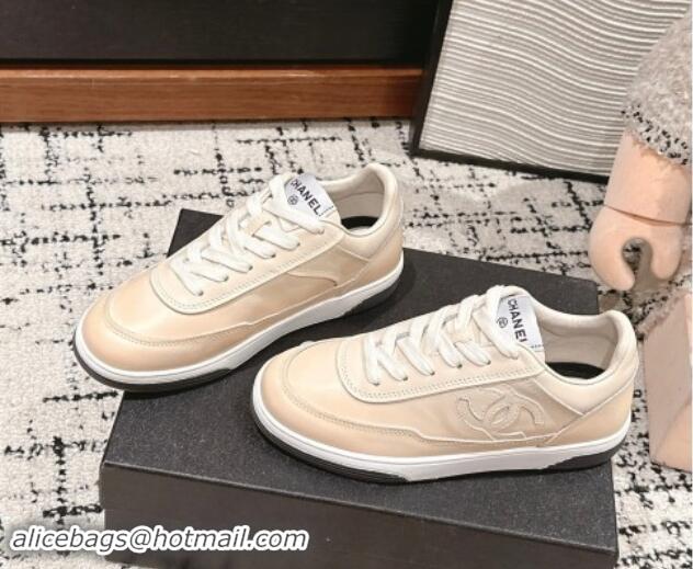 Purchase Chanel Printed Calfskin Sneakers Light Beige 120109