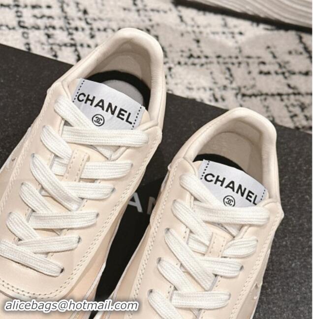 Purchase Chanel Printed Calfskin Sneakers Light Beige 120109