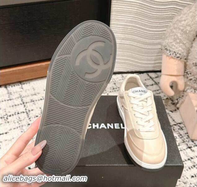 Purchase Chanel Printed Calfskin Sneakers Light Beige 120109