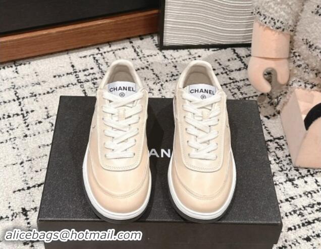 Purchase Chanel Printed Calfskin Sneakers Light Beige 120109