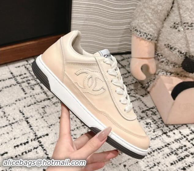 Purchase Chanel Printed Calfskin Sneakers Light Beige 120109