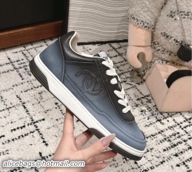 Luxurious Chanel Printed Calfskin Sneakers Grey 120110