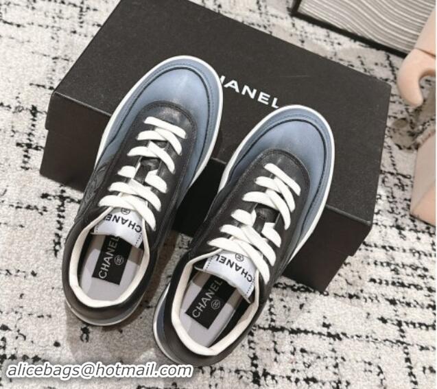 Luxurious Chanel Printed Calfskin Sneakers Grey 120110