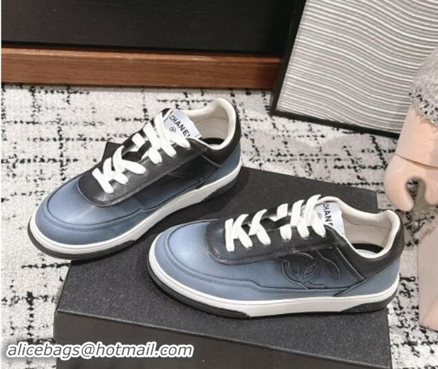 Luxurious Chanel Printed Calfskin Sneakers Grey 120110