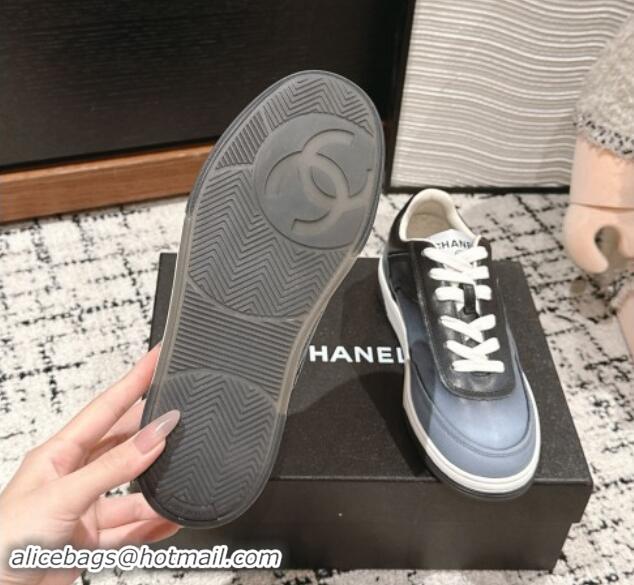 Luxurious Chanel Printed Calfskin Sneakers Grey 120110