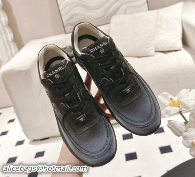 Discount Chanel Printed Calfskin Sneakers Grey 120112