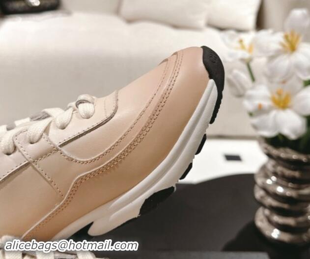 Pretty Style Chanel Printed Calfskin Sneakers Beige 1120114