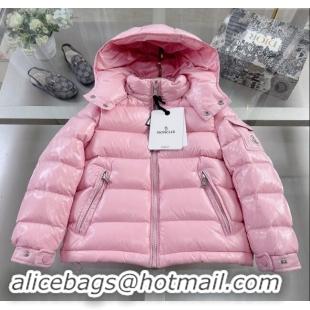 New Fashion Moncler Hooded Down Jacket for Kids M2404 Pink 2024