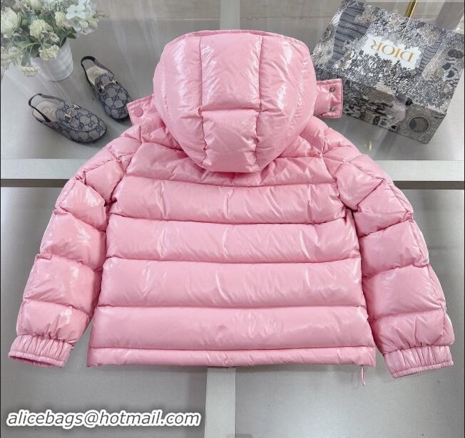 New Fashion Moncler Hooded Down Jacket for Kids M2404 Pink 2024