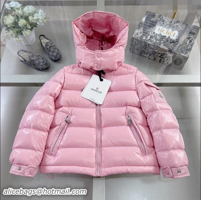 New Fashion Moncler Hooded Down Jacket for Kids M2404 Pink 2024