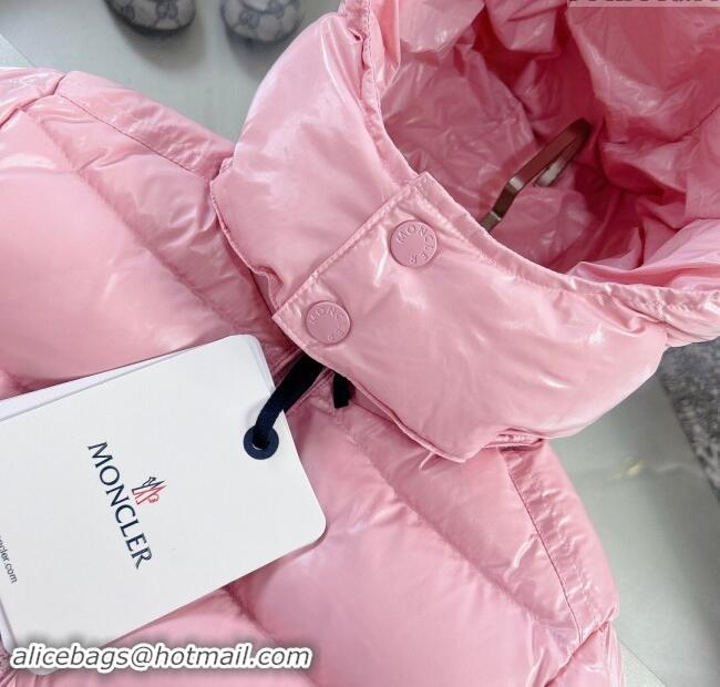 New Fashion Moncler Hooded Down Jacket for Kids M2404 Pink 2024