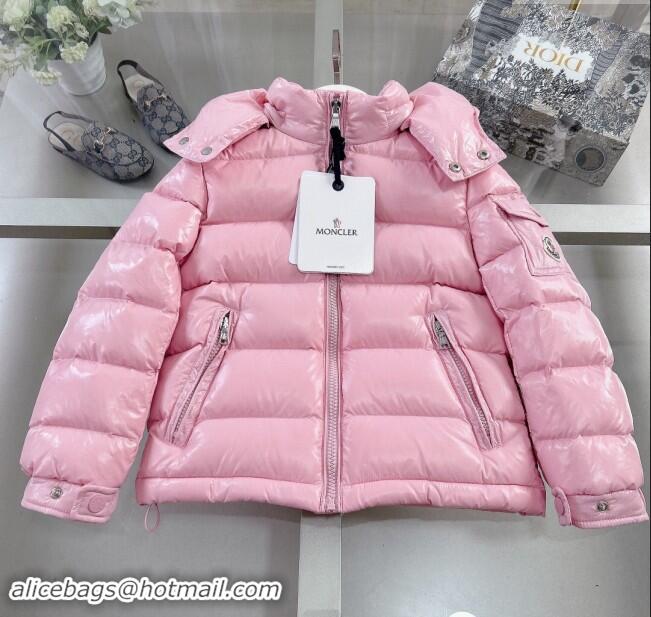 New Fashion Moncler Hooded Down Jacket for Kids M2404 Pink 2024