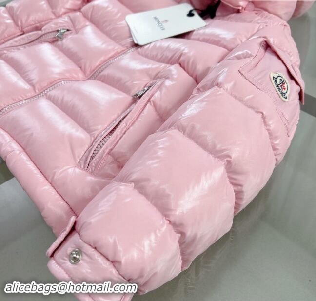 New Fashion Moncler Hooded Down Jacket for Kids M2404 Pink 2024