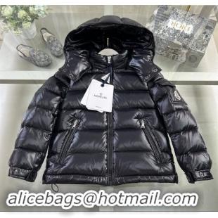 Super Quality Moncler Hooded Down Jacket for Kids M2404 Black 2024