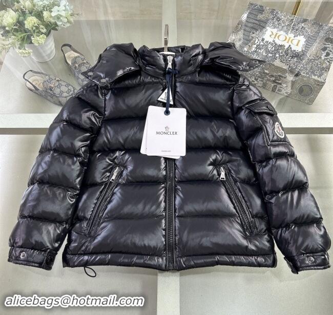 Super Quality Moncler Hooded Down Jacket for Kids M2404 Black 2024