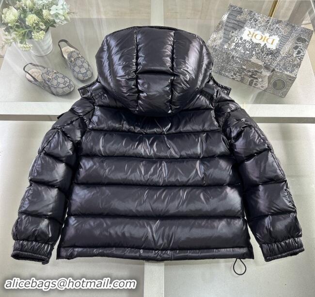 Super Quality Moncler Hooded Down Jacket for Kids M2404 Black 2024