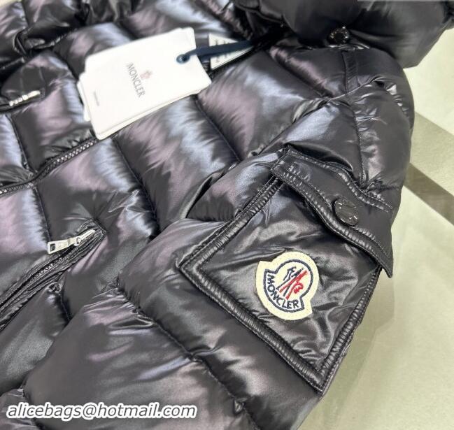 Super Quality Moncler Hooded Down Jacket for Kids M2404 Black 2024