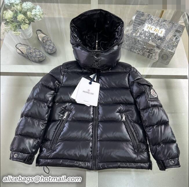 Super Quality Moncler Hooded Down Jacket for Kids M2404 Black 2024