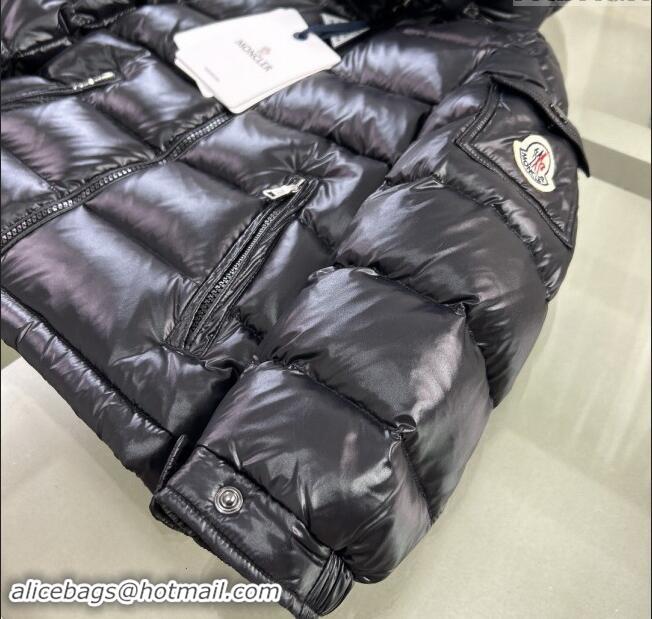 Super Quality Moncler Hooded Down Jacket for Kids M2404 Black 2024