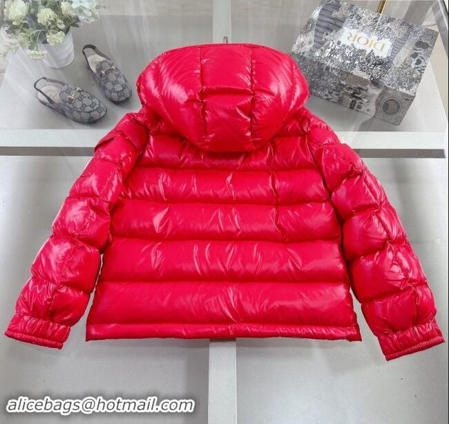 ​Well Crafted Moncler Hooded Down Jacket for Kids M2404 Red 2024