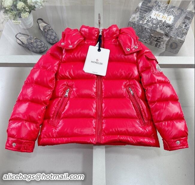 ​Well Crafted Moncler Hooded Down Jacket for Kids M2404 Red 2024